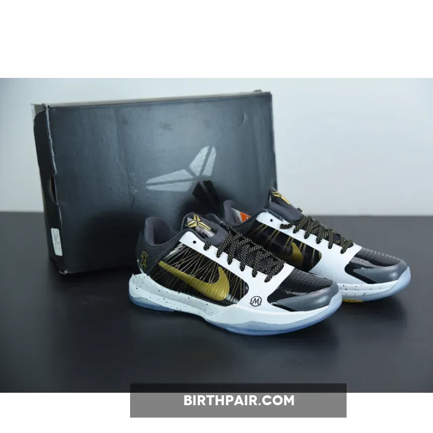 Nike Kobe 5 Protro Black White Gold 1675868015 Kobe Gold And White
