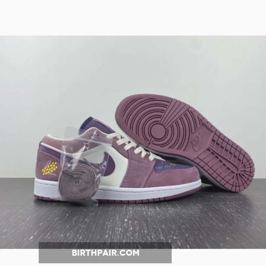 Air Jordan 1 Mid Se Purple Smoke / Air Jordan 1 Low Unity Purple Smoke/Sail