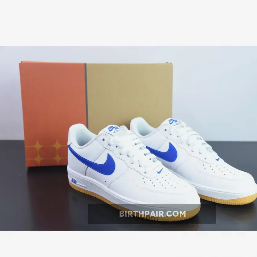 Nike Air Force 1 Low 'Since 82' White/Varsity Royal/Gum DJ3911-101 / white and royal blue air force 1