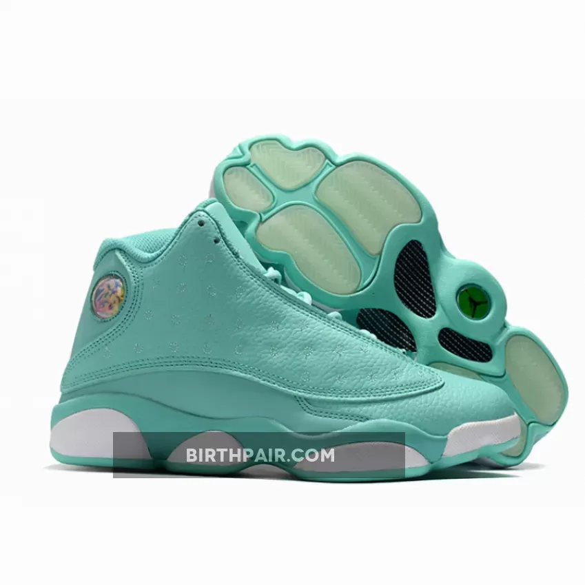 Air Jordan 13 GS 'What Is Love' Green White / jordan 13 low glow