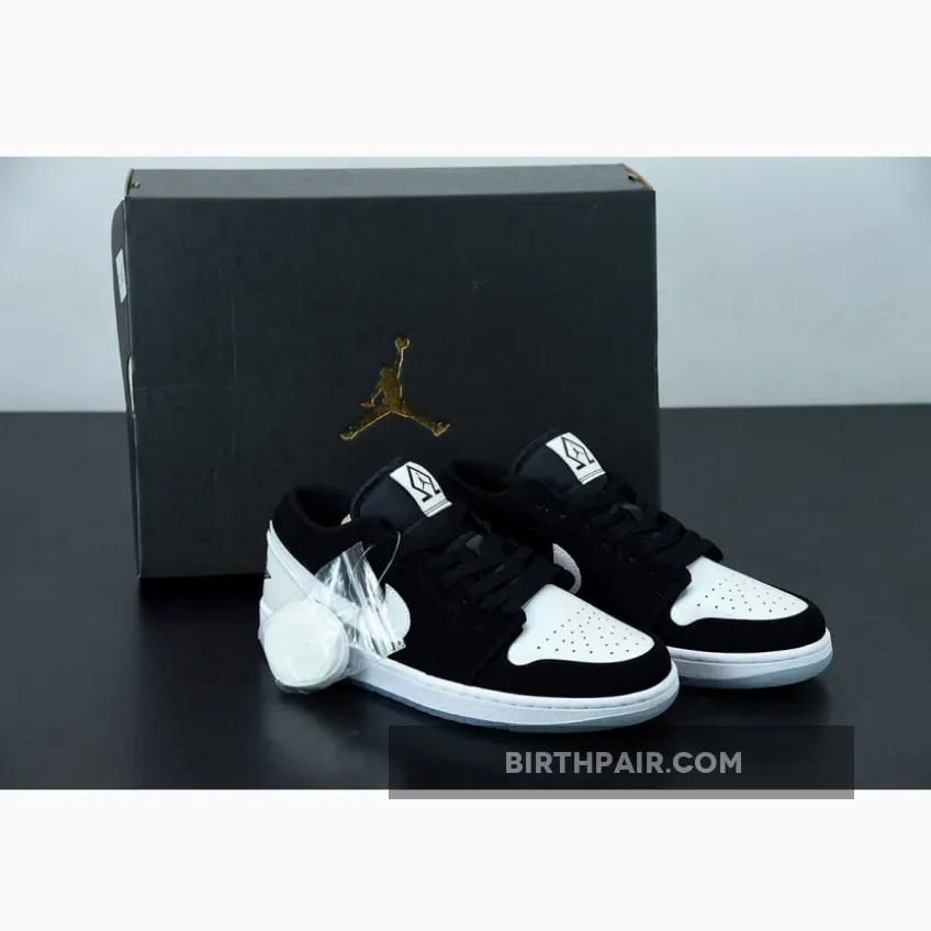 Air Jordan 1 Low 'Diamond' Black/Multi-Color/White Air Jordan Low Black And White