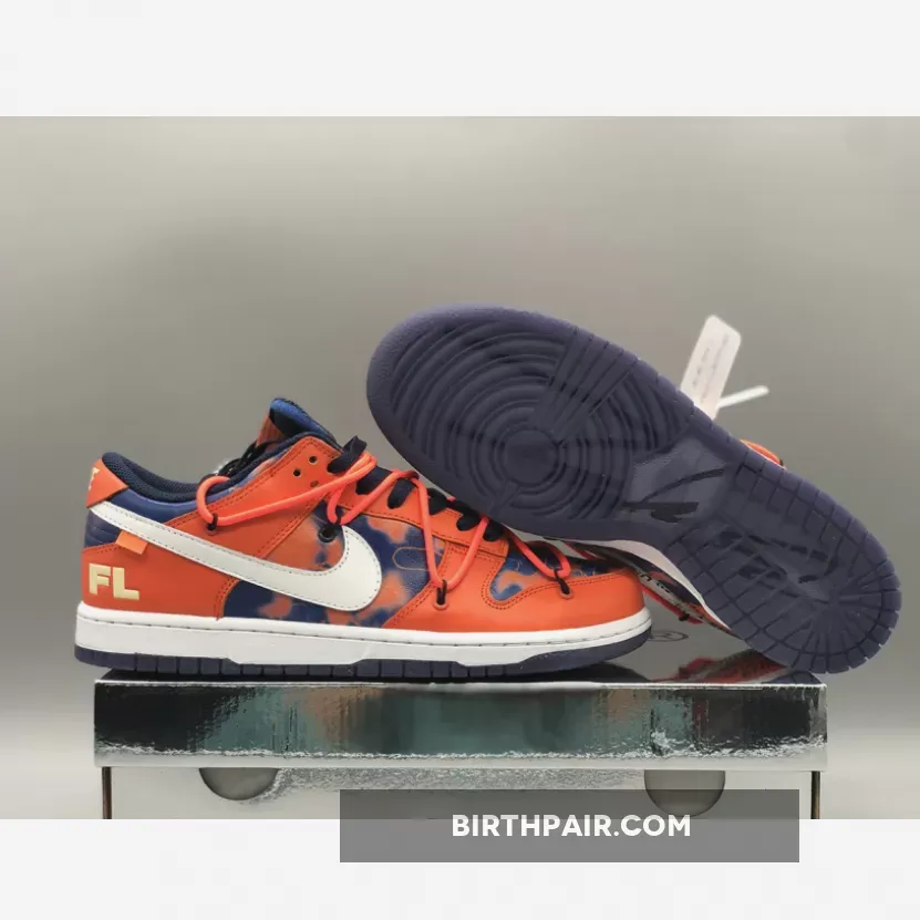 Orange And White Dunks Off-White x Futura x Nike SB Dunk Low Fluro Orange/Blue