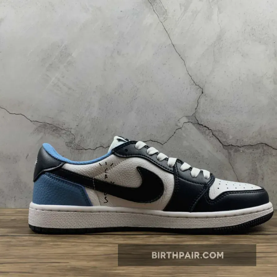 Travis Scott x Air Jordan 1 Low 'UNC' White Navy Blue Travis Scott White