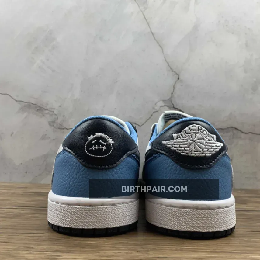 Travis Scott x Air Jordan 1 Low 'UNC' White Navy Blue Travis Scott White