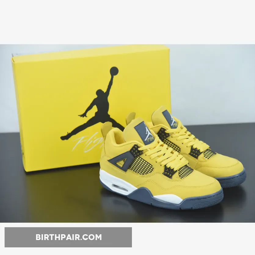 Jordan Fours Yellow / Air Jordan 4 Retro 'Lightning' Tour Yellow/White-Dark Blue Grey