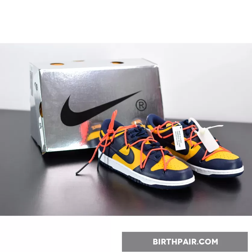 Ct0856-700 Off-White x Dunk Low 'University Gold'