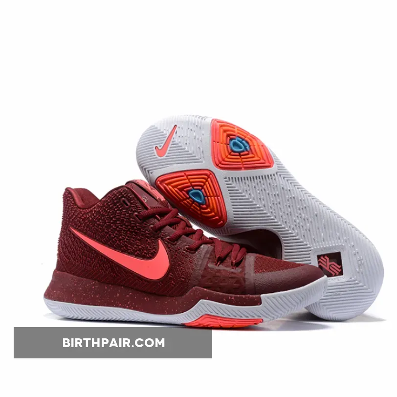Kyrie 3 Red / Nike Kyrie 3 Warning Team Red/Hot Punch-White 852395-681