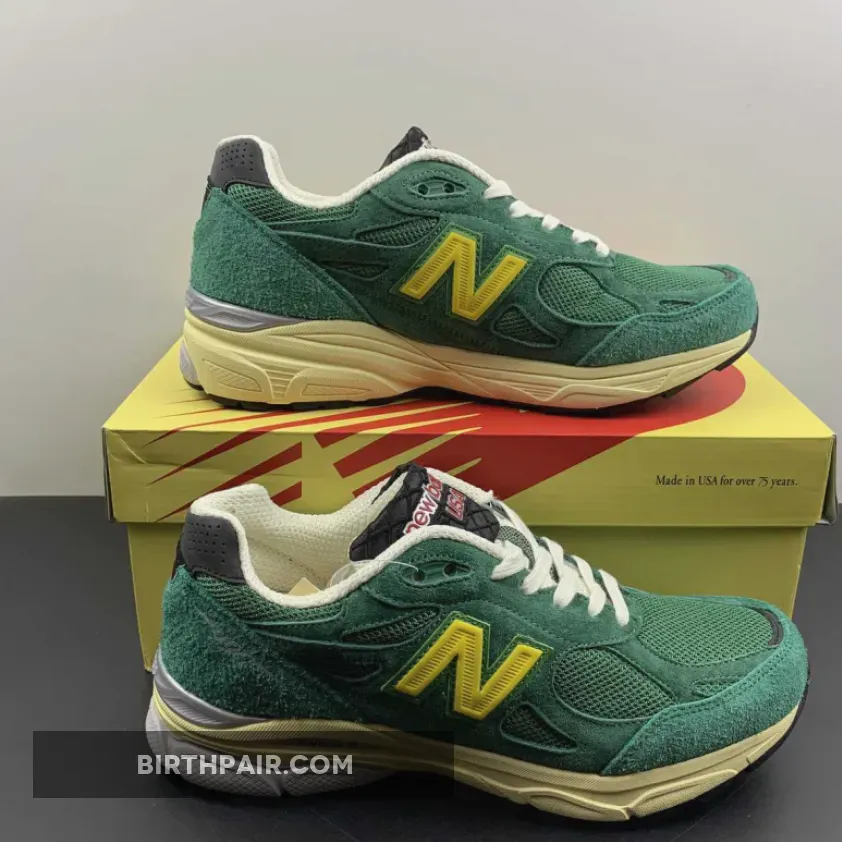 New Balance 990v3 MiUSA Green Yellow Teddy Santis M990GG3