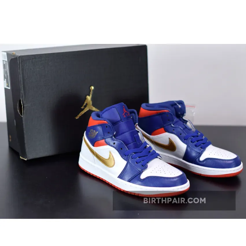 Air Jordan 1 Mid 'USA Olympic' White/Varsity Red-Midnight Navy BQ6931-104 - Olympic 1s