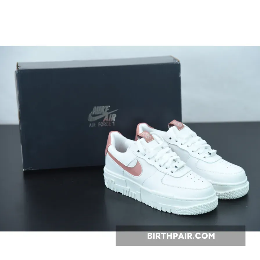 Nike Air Force 1 Pixel Rust Pink White White And Pink Af1