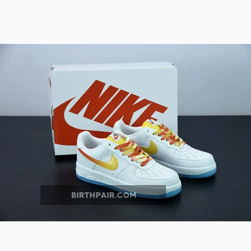 Nike Air Force 1 Low White Blue Orange For Sale 1675864914