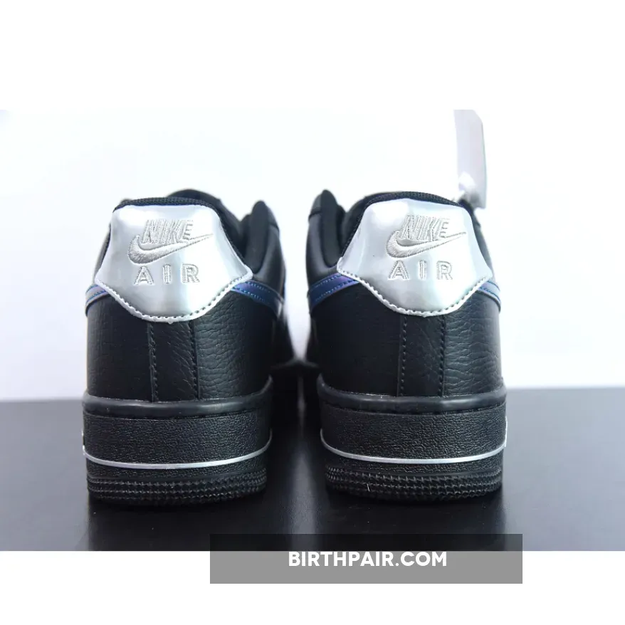 Nike Air Force 1 '07 Low Black Blue Lightning #Air Force Black And Blue