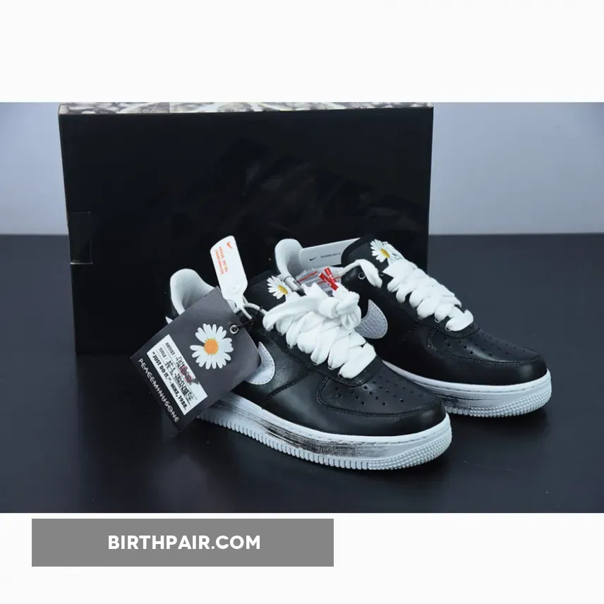 G-dragon X Air Force 1 '07 'Para-noise' BLACK/BLACK-RED - g dragon shoes
