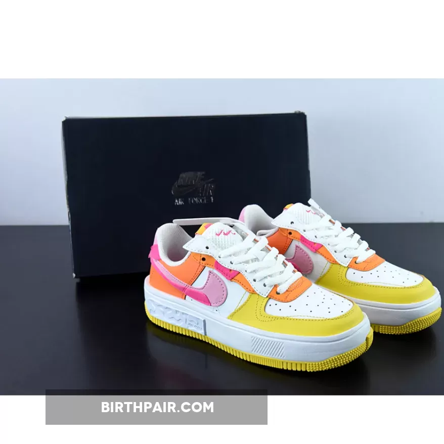 Nike Air Force 1 Fontanka Summit White Hyper Pink - air force 1 pink and yellow