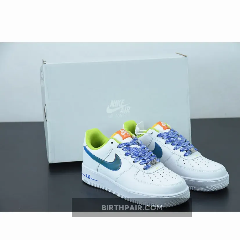 Holographic Air Force 1 / Nike Air Force 1 Low 'Iridescent Swoosh' White/Green-Blue