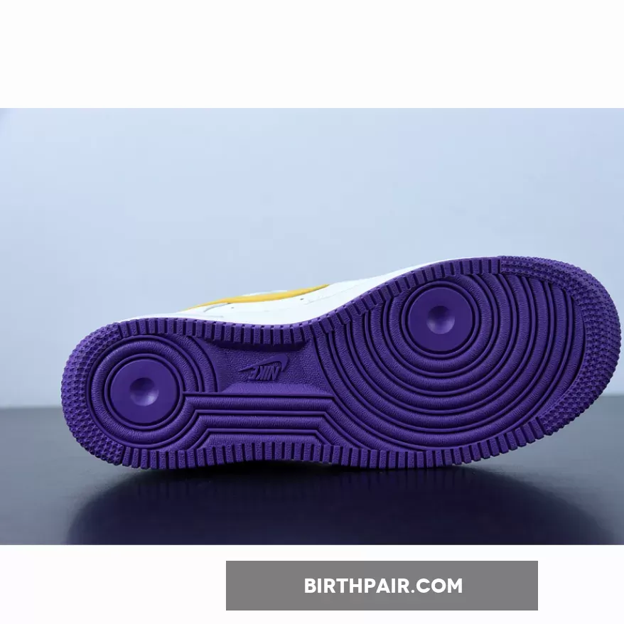 Air Force 1 White And Yellow #Nike Air Force 1 Low 'Lakers' White Purple Yellow