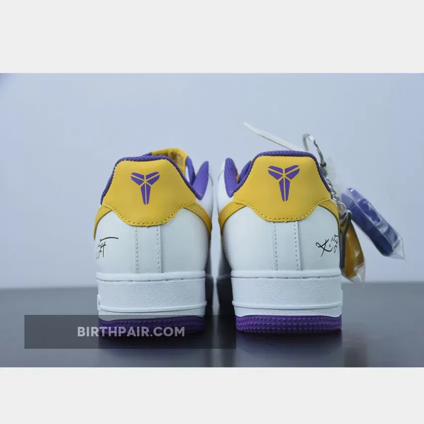 Air Force 1 White And Yellow #Nike Air Force 1 Low 'Lakers' White Purple Yellow
