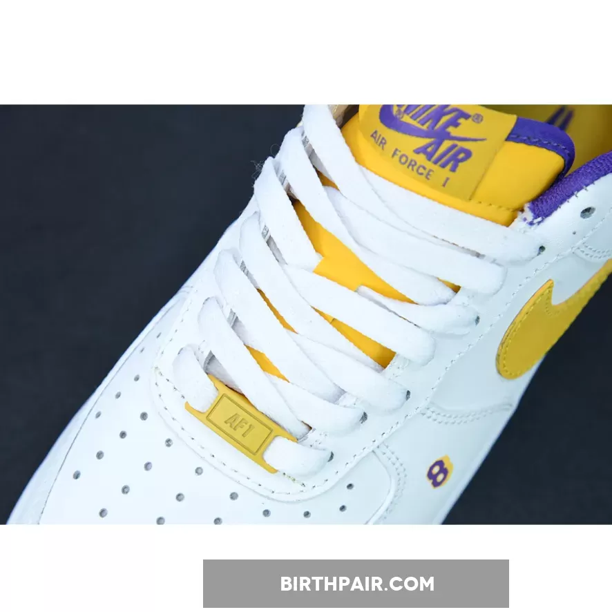 Air Force 1 White And Yellow #Nike Air Force 1 Low 'Lakers' White Purple Yellow