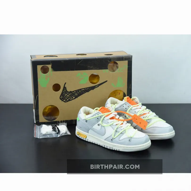 Off-White x Nike Dunk Low 'Lot 31 of 50' Sail/Grey/Total Orange orange off white dunks