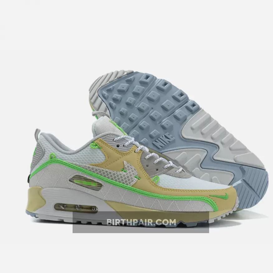 Nike Air Max 90 Sail Neon Green WMNS / Nike Air Max 90 Black And Neon Green