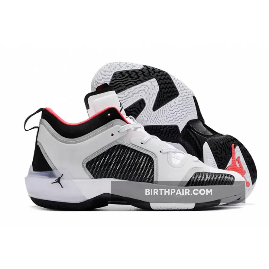 Jordan 37 Low Review Air Jordan 37 Low White/Siren Red-Black DQ4122-100