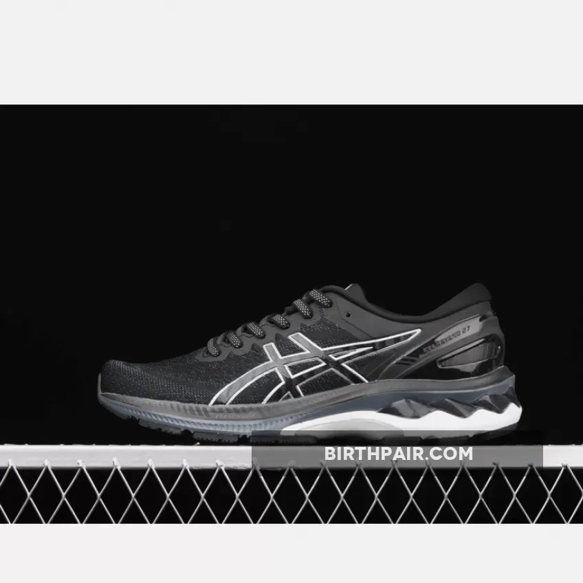 Asics Men's GEL-KAYANO 27 (2E) Running Shoes Black Silver 1011A835-001 New Releases