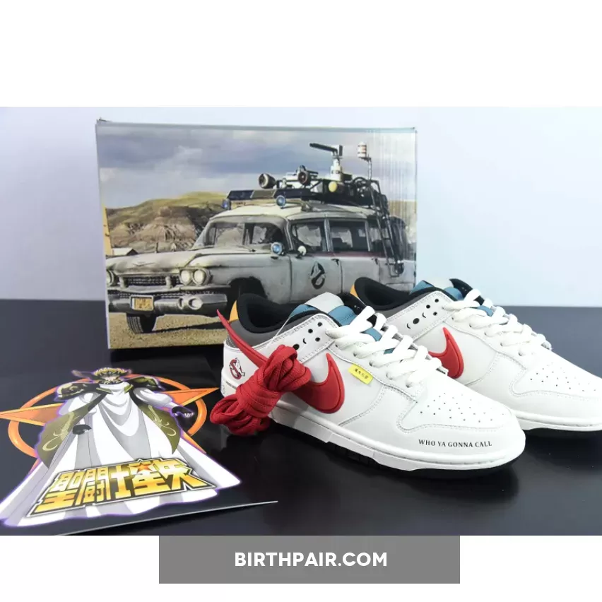 Ghostbusters X Nike Dunk Low Sail Red Brand New