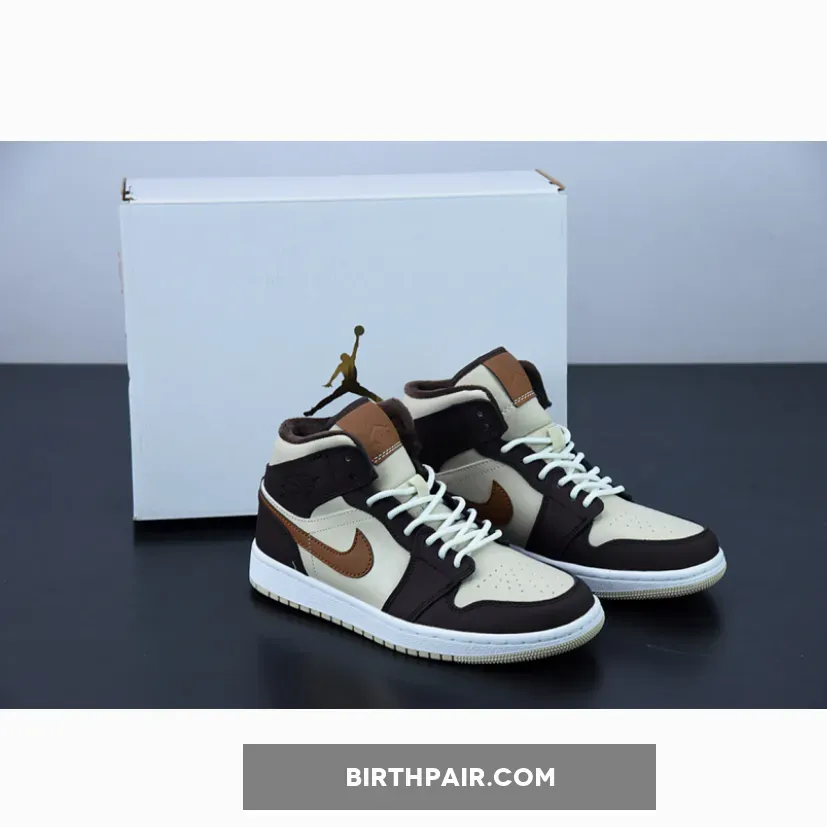 Nike Air Jordan 1 Brown Air Jordan 1 Mid Brown Fleece