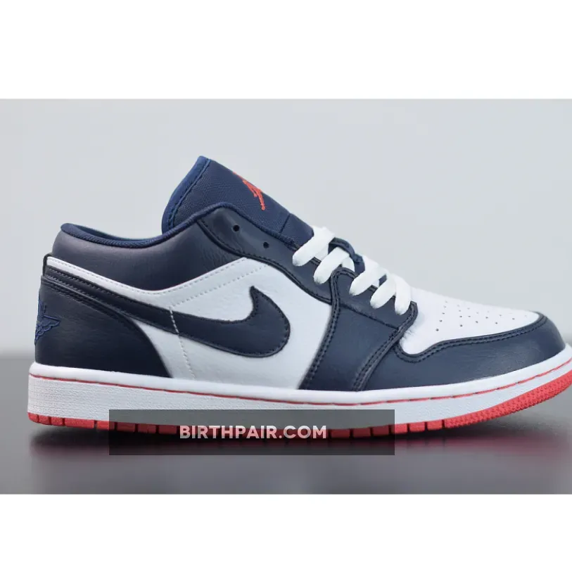 Air Jordan 1 Retro Low 'Obsidian Ember' AJ1 Glow-White, Obsidian Jordan 1 Low