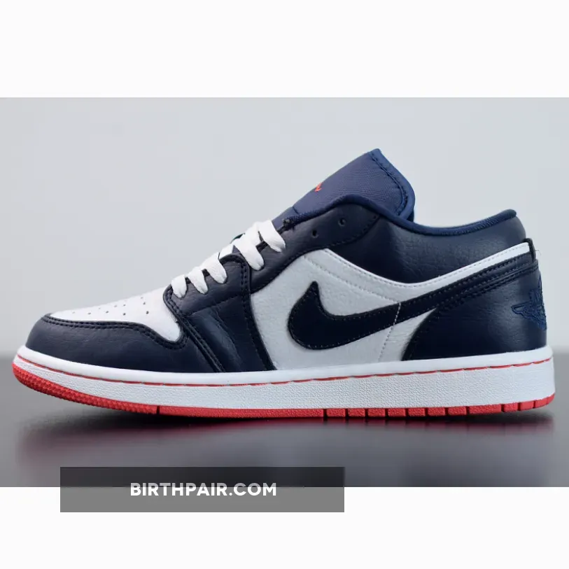 Air Jordan 1 Retro Low 'Obsidian Ember' AJ1 Glow-White, Obsidian Jordan 1 Low