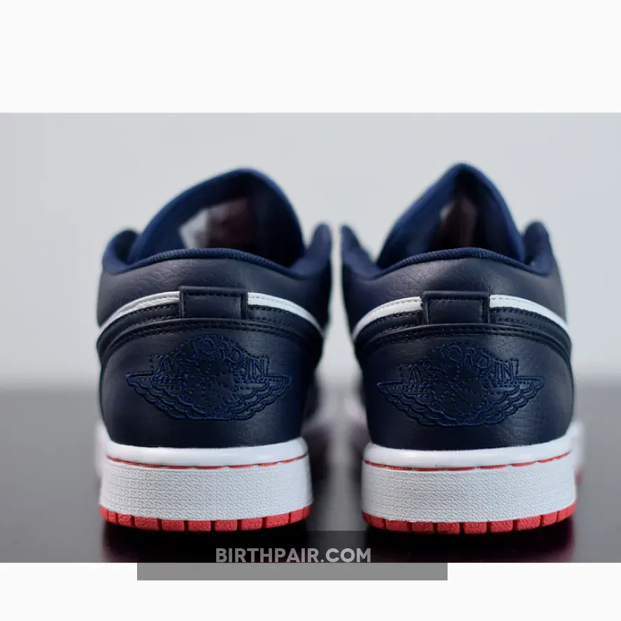 Air Jordan 1 Retro Low 'Obsidian Ember' AJ1 Glow-White, Obsidian Jordan 1 Low