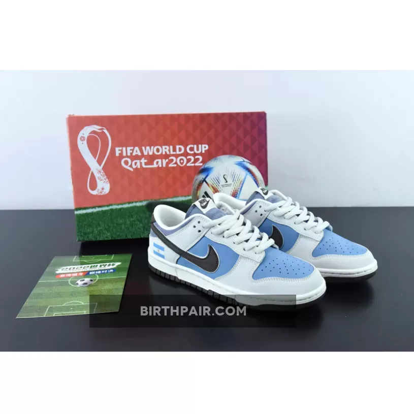 Custom Dunk Lows Nike Dunk Low 'Argentina' White Blue