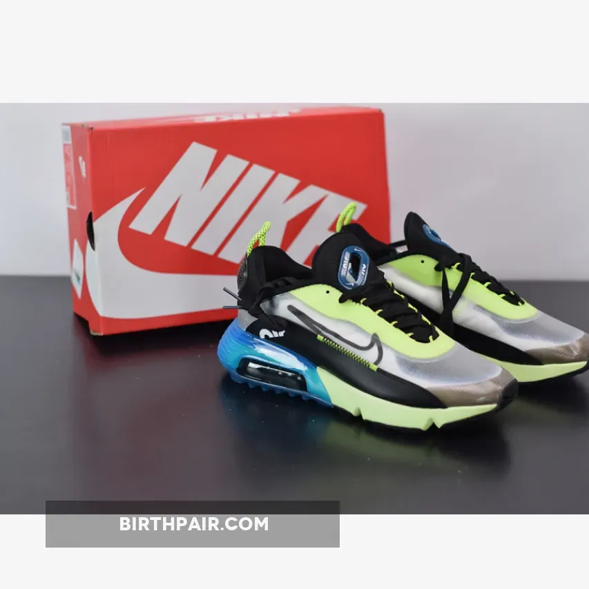 Nike Air Max 2090 White/Black-Volt-Blue Force BV9977-101 nike air max 2090 mens