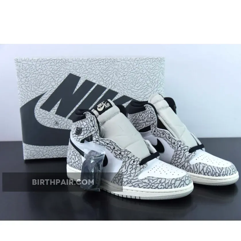 Air Jordan 1 White Cement Air Jordan 1 High OG 'White Cement' Tech Grey/Muslin-Black-White DZ5485-052