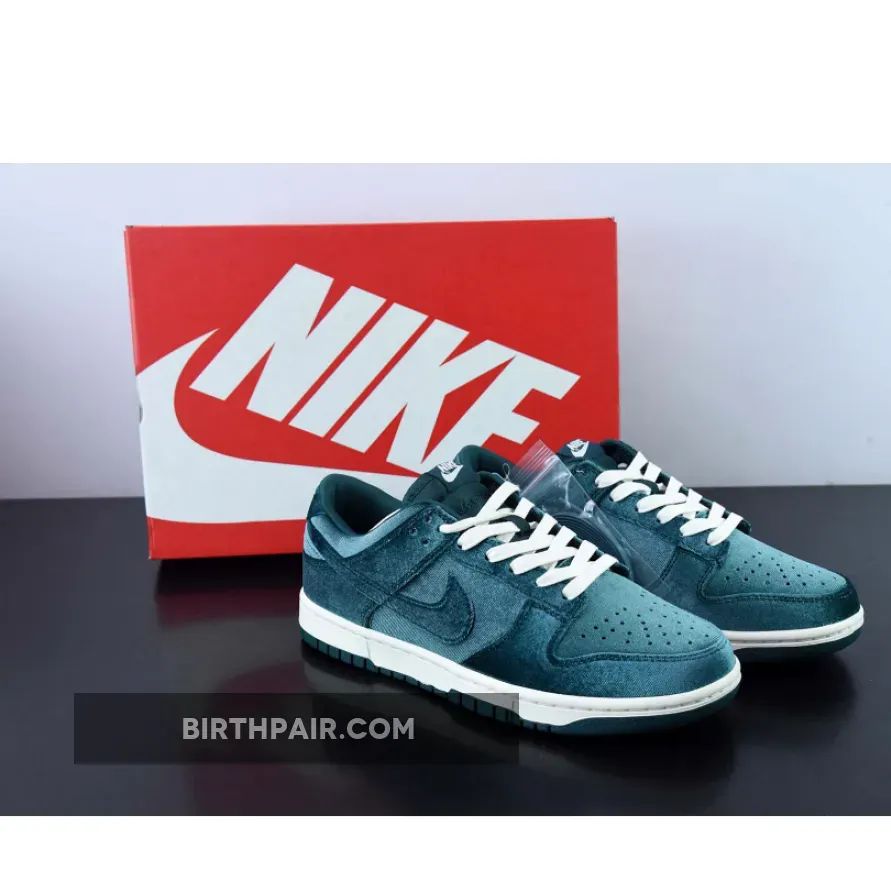 Nike Dunk Low Green Velvet Dark Teal/White DZ5224-300 - velvet nike dunk