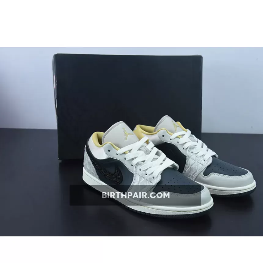 Air Jordan 1 Low Beaded Swoosh DV1762-001 / Nike Beaded Swoosh