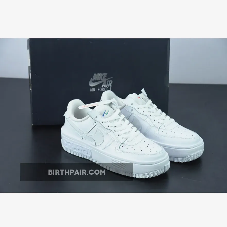 Nike Air Force 1 Fontanka Sneakers In Triple White / Nike Air Force 1 Fontanka White/White-White