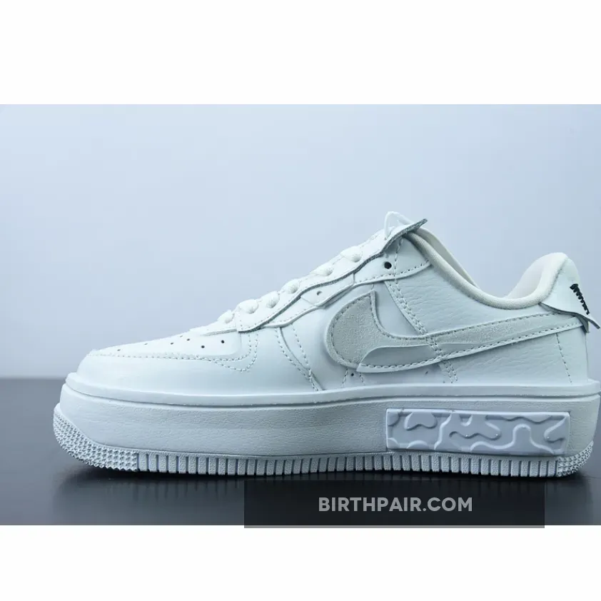 Nike Air Force 1 Fontanka Sneakers In Triple White / Nike Air Force 1 Fontanka White/White-White