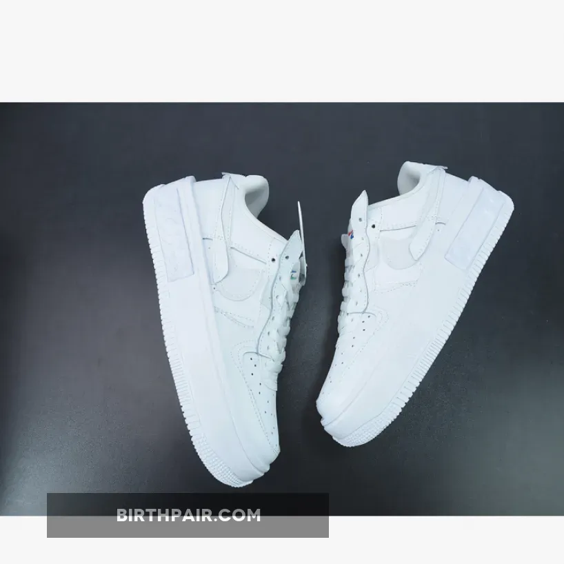 Nike Air Force 1 Fontanka Sneakers In Triple White / Nike Air Force 1 Fontanka White/White-White