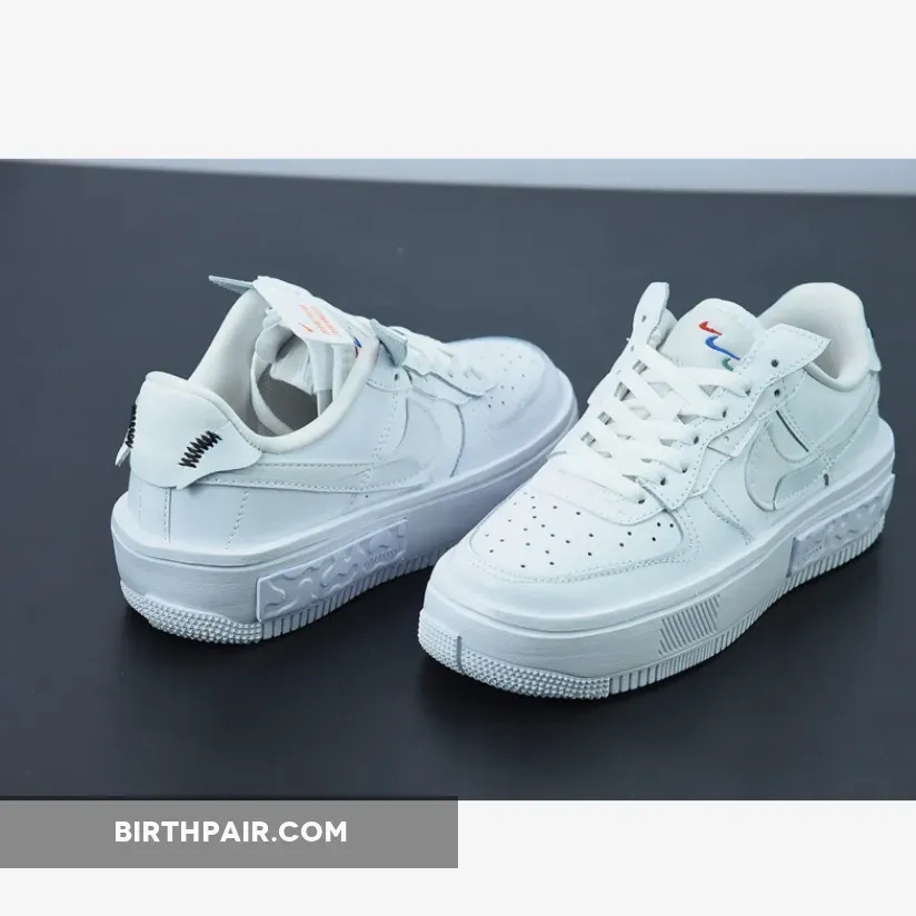Nike Air Force 1 Fontanka Sneakers In Triple White / Nike Air Force 1 Fontanka White/White-White