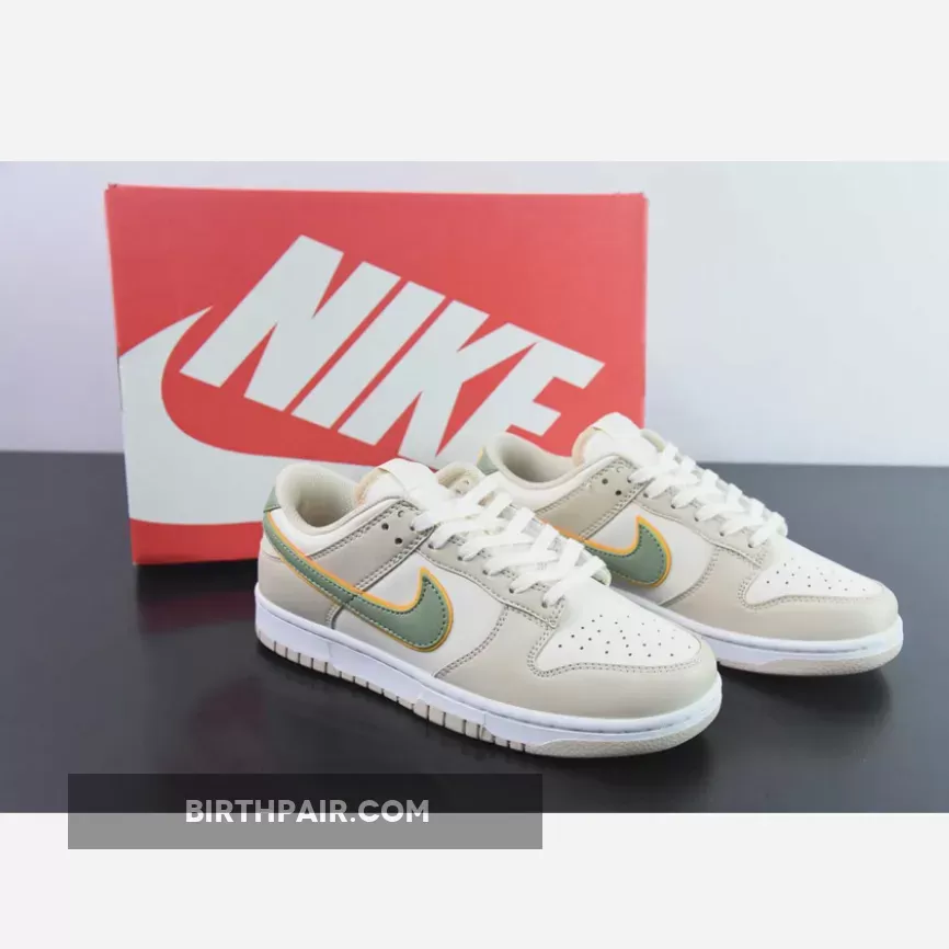 Nike Dunk Low Pale Ivory Oil Green New Arrival Cream And Green Dunks