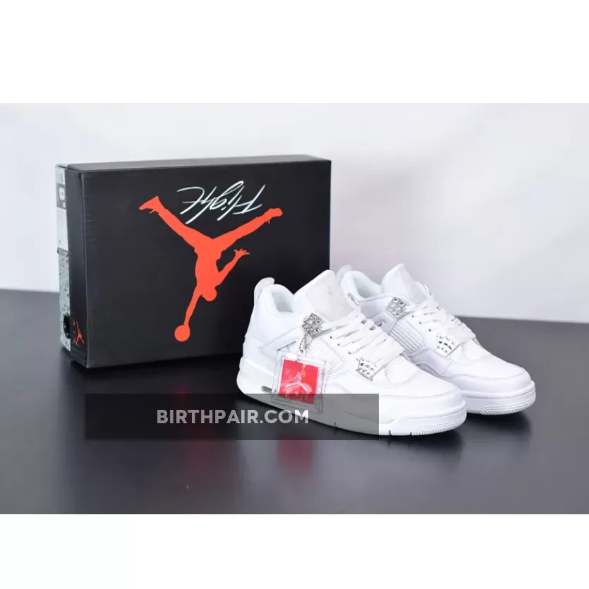 Jordan 4 Pure White Air Jordan 4 Pure Money White/Metallic Silver
