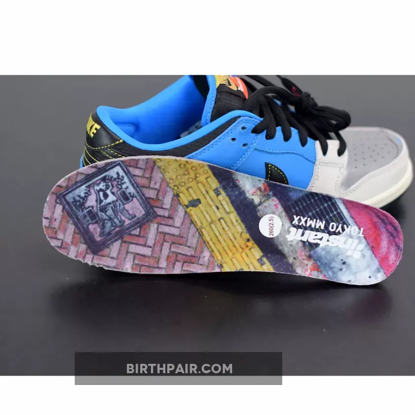 Instant Skateboard Dunk #Instant Skateboards x Nike SB Dunk Low Blue Hero/Pale Ivory/Black