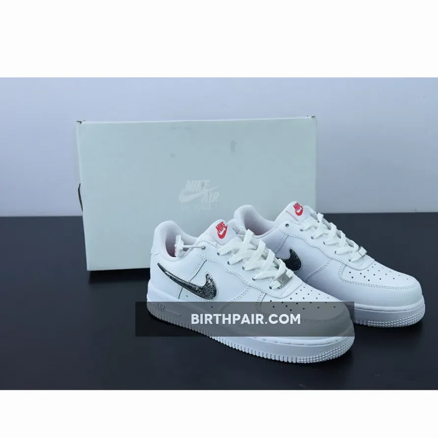 Nike Air Force 1 White Metallic Silver Nike Air Force 1 GS White Metallic Silver WMNS