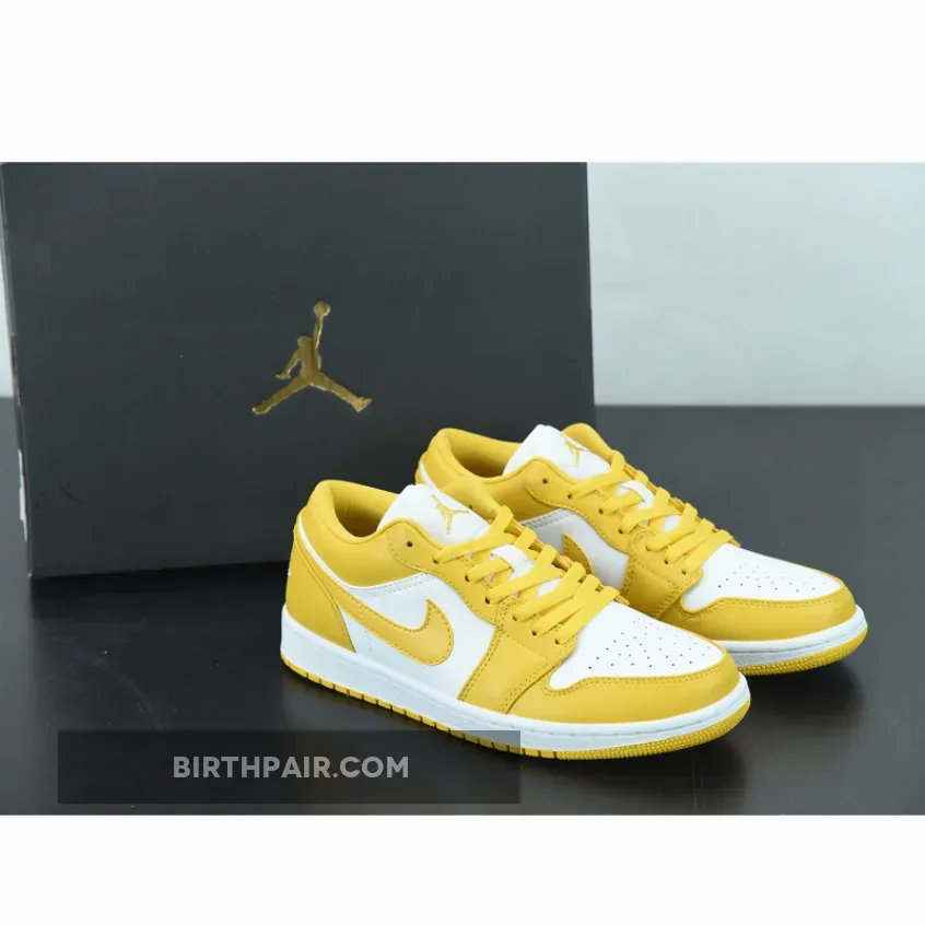Jordan 1 Low Yellow And Green / Air Jordan 1 Low White/Pollen
