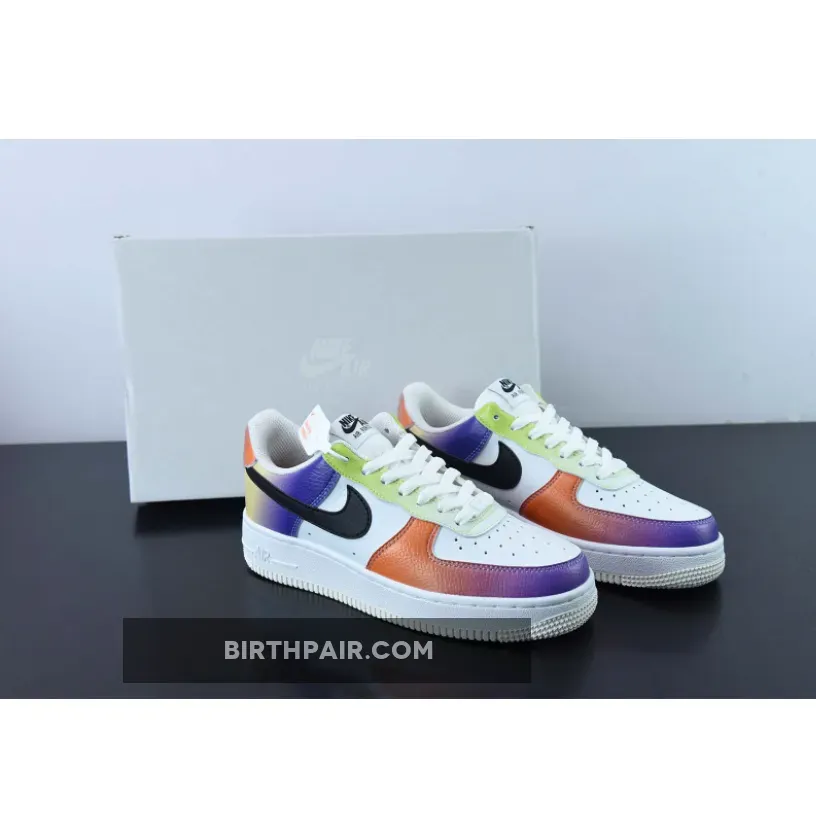 Maroon And White Air Force 1 / Nike Air Force 1 Low Covered in Multi Gradients