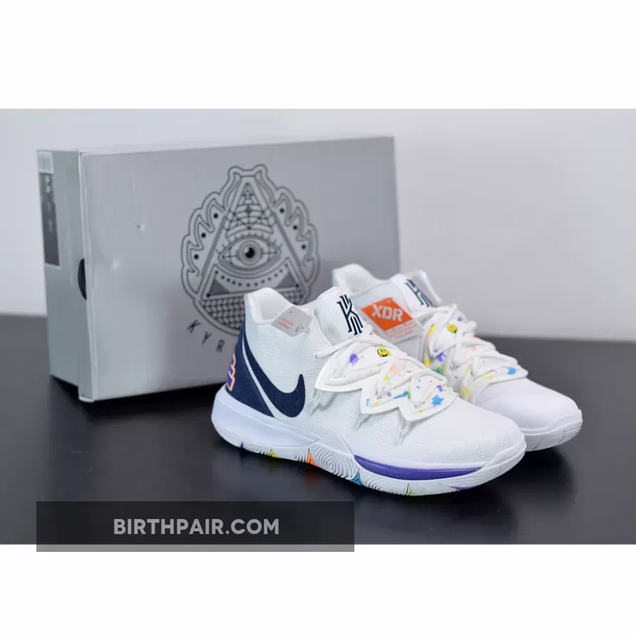 Nike Kyrie 5 'Have A Nike Day' White/Deep Royal-Glacier Blue / nike kyrie 5 have a nike day