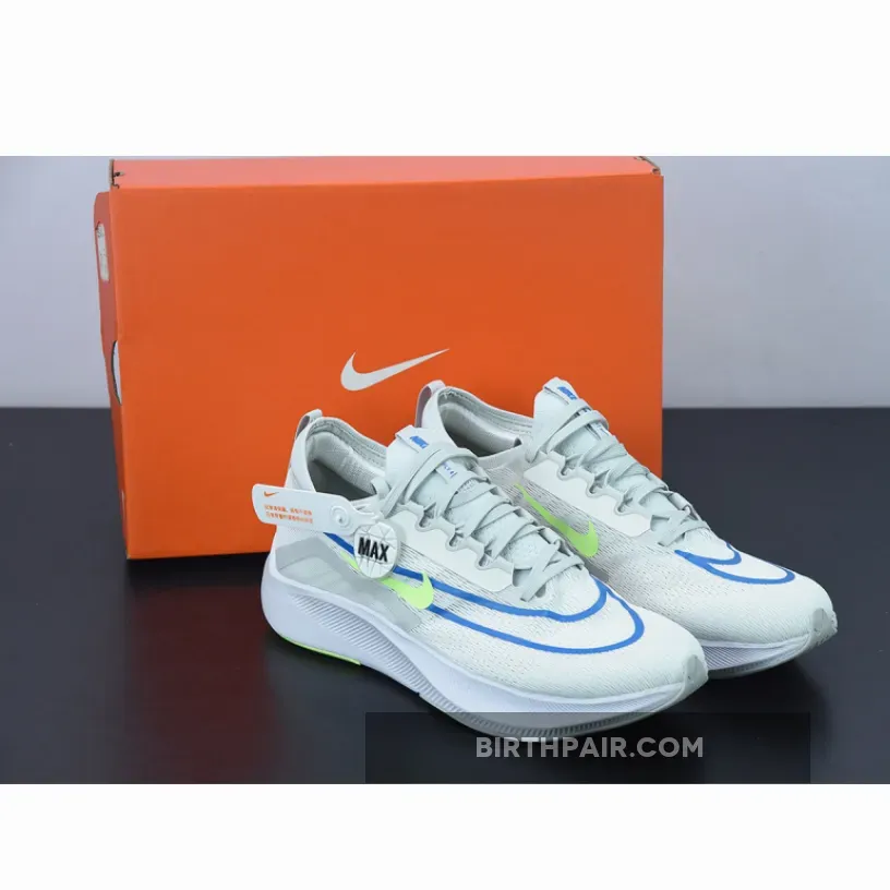 Nike Zoom Fly 4 White/Pure Platinum/Imperial Blue/Lime Glow