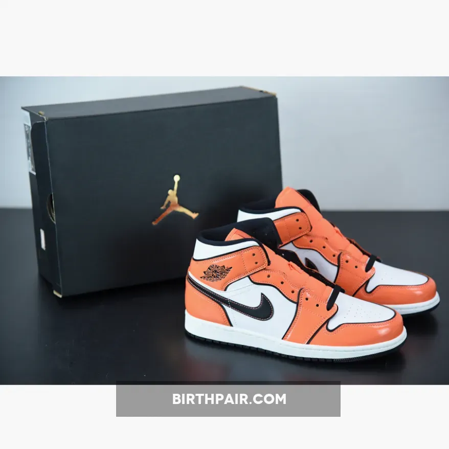 Jordan 1 Mid Turf Orange DD6834-802 Blue Orange White Jordans