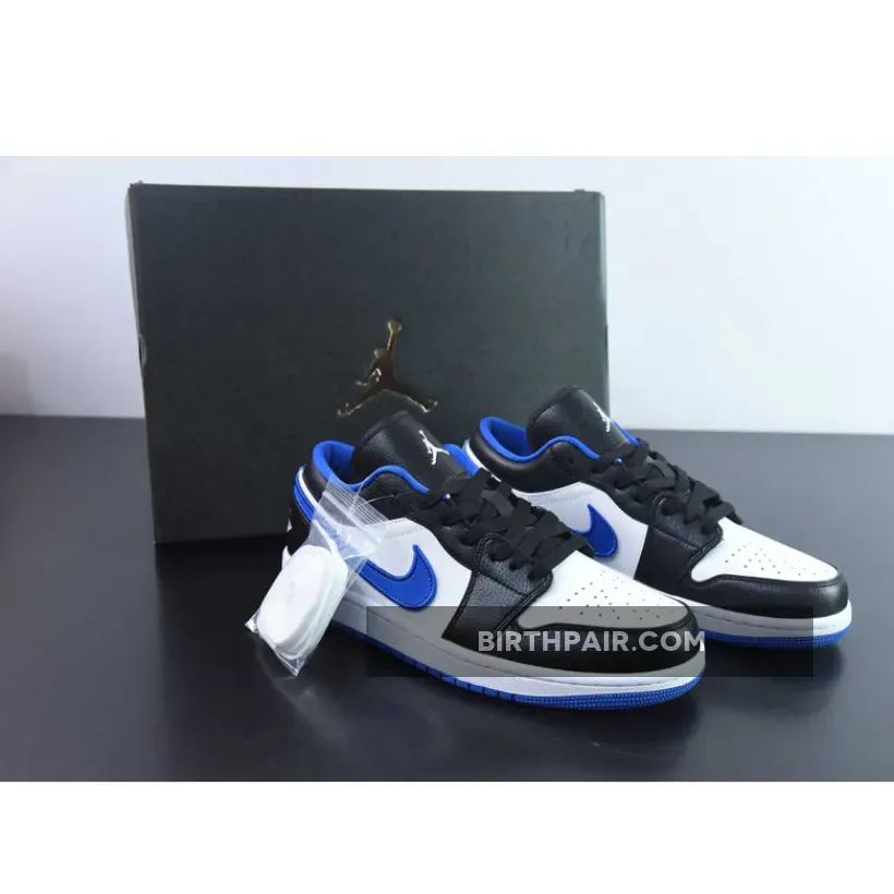 Air Jordan 1 Low Black/White-Game Royal / Jordan 1 Lows Game Royal